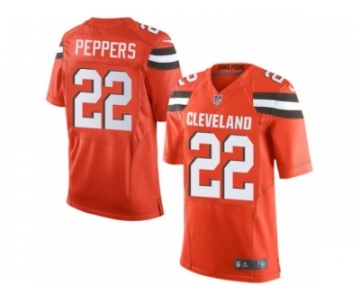 Men's Nike Cleveland Browns #22 Jabrill Peppers Elite Orange Alternate NFL Jersey