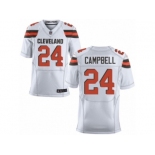 Men's Nike Cleveland Browns #24 Ibraheim Campbell Elite White NFL Jersey