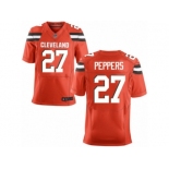 Men's Nike Cleveland Browns #27 Jabrill Peppers Elite Orange Alternate NFL Jersey