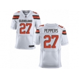 Men's Nike Cleveland Browns #27 Jabrill Peppers Elite White NFL Jersey