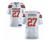 Men's Nike Cleveland Browns #27 Jabrill Peppers Elite White NFL Jersey