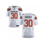 Men's Nike Cleveland Browns #30 Derrick Kindred Elite White NFL Jersey