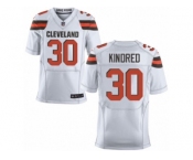 Men's Nike Cleveland Browns #30 Derrick Kindred Elite White NFL Jersey