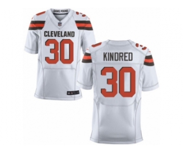 Men's Nike Cleveland Browns #30 Derrick Kindred Elite White NFL Jersey