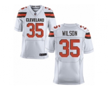 Men's Nike Cleveland Browns #35 Howard Wilson Elite White NFL Jersey