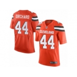 Men's Nike Cleveland Browns #44 Nate Orchard Elite Orange Alternate NFL Jersey