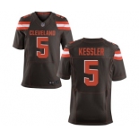 Men's Nike Cleveland Browns #5 Cody Kessler Elite Brown Team Color NFL Jersey