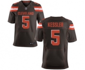 Men's Nike Cleveland Browns #5 Cody Kessler Elite Brown Team Color NFL Jersey