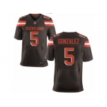 Men's Nike Cleveland Browns #5 Zane Gonzalez Elite Brown Team Color NFL Jersey