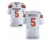 Men's Nike Cleveland Browns #5 Zane Gonzalez Elite White NFL Jersey