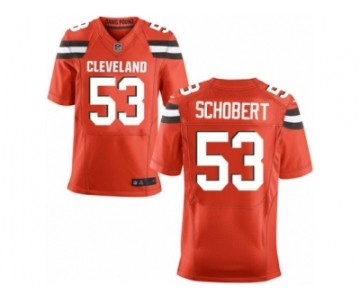 Men's Nike Cleveland Browns #53 Joe Schobert Elite Orange Alternate NFL Jersey