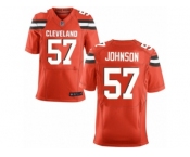 Men's Nike Cleveland Browns #57 Cam Johnson Elite Orange Alternate NFL Jersey