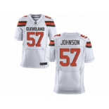 Men's Nike Cleveland Browns #57 Cam Johnson Elite White NFL Jersey