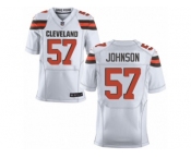 Men's Nike Cleveland Browns #57 Cam Johnson Elite White NFL Jersey