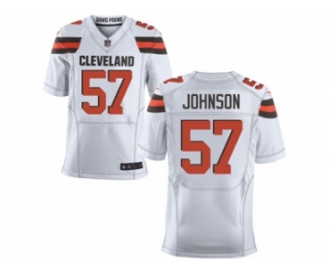 Men's Nike Cleveland Browns #57 Cam Johnson Elite White NFL Jersey