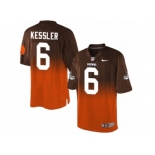 Men's Nike Cleveland Browns #6 Cody Kessler Elite Brown Orange Fadeaway NFL Jersey