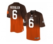 Men's Nike Cleveland Browns #6 Cody Kessler Elite Brown Orange Fadeaway NFL Jersey