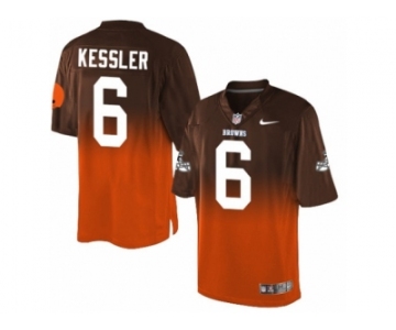 Men's Nike Cleveland Browns #6 Cody Kessler Elite Brown Orange Fadeaway NFL Jersey