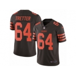 Men's Nike Cleveland Browns #64 JC Tretter Elite Brown Rush NFL Jersey