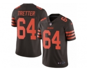 Men's Nike Cleveland Browns #64 JC Tretter Elite Brown Rush NFL Jersey