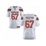 Men's Nike Cleveland Browns #67 Austin Pasztor Elite White NFL Jersey