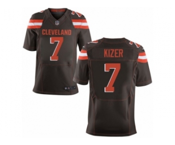 Men's Nike Cleveland Browns #7 DeShone Kizer Elite Brown Team Color NFL Jersey