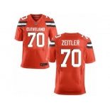 Men's Nike Cleveland Browns #70 Kevin Zeitler Elite Orange Alternate NFL Jersey