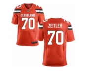 Men's Nike Cleveland Browns #70 Kevin Zeitler Elite Orange Alternate NFL Jersey