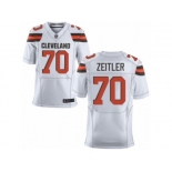 Men's Nike Cleveland Browns #70 Kevin Zeitler Elite White NFL Jersey