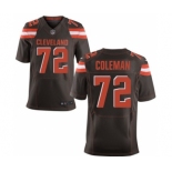 Men's Nike Cleveland Browns #72 Shon Coleman Elite Brown Team Color NFL Jersey