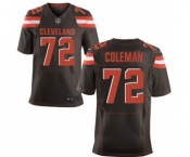 Men's Nike Cleveland Browns #72 Shon Coleman Elite Brown Team Color NFL Jersey