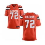 Men's Nike Cleveland Browns #72 Shon Coleman Elite Orange Alternate NFL Jersey