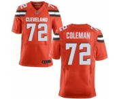 Men's Nike Cleveland Browns #72 Shon Coleman Elite Orange Alternate NFL Jersey