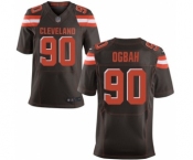 Men's Nike Cleveland Browns #90 Emmanuel Ogbah Elite Brown Team Color NFL Jersey