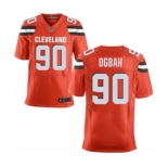 Men's Nike Cleveland Browns #90 Emmanuel Ogbah Elite Orange Alternate NFL Jersey