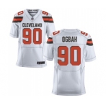 Men's Nike Cleveland Browns #90 Emmanuel Ogbah Elite White NFL Jersey