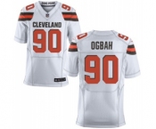 Men's Nike Cleveland Browns #90 Emmanuel Ogbah Elite White NFL Jersey