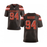 Men's Nike Cleveland Browns #94 Carl Nassib Elite Brown Team Color NFL Jersey