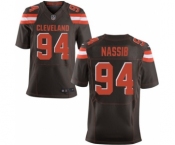 Men's Nike Cleveland Browns #94 Carl Nassib Elite Brown Team Color NFL Jersey