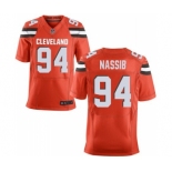 Men's Nike Cleveland Browns #94 Carl Nassib Elite Orange Alternate NFL Jersey