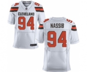 Men's Nike Cleveland Browns #94 Carl Nassib Elite White NFL Jersey