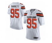 Men's Nike Cleveland Browns #95 Myles Garrett Elite White NFL Jersey