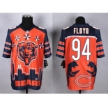 Nike Chicago Bears #94 Leonard Floyd Orange Men's Stitched NFL Elite Noble Fashion Jersey