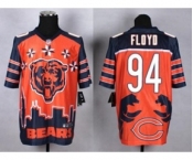 Nike Chicago Bears #94 Leonard Floyd Orange Men's Stitched NFL Elite Noble Fashion Jersey