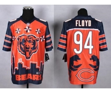 Nike Chicago Bears #94 Leonard Floyd Orange Men's Stitched NFL Elite Noble Fashion Jersey