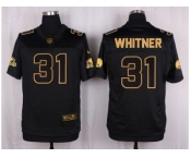 Nike Cleveland Browns #31 Donte Whitner Black Pro Line Gold Collection Jersey[Elite]