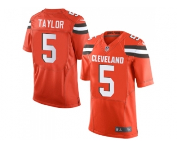 Nike Cleveland Browns #5 Tyrod Taylor Orange Alternate Men Stitched NFL Elite Jersey