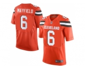 Nike Cleveland Browns #6 Baker Mayfield Orange Alternate Men Stitched NFL Elite Jersey