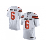 Nike Cleveland Browns #6 Baker Mayfield White Men Stitched NFL Elite Jersey