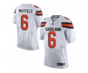 Nike Cleveland Browns #6 Baker Mayfield White Men Stitched NFL Elite Jersey